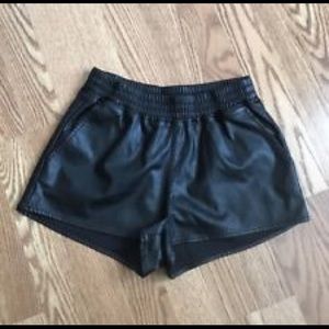 Leather shorts